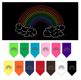 Rhinestone Rainbow Pride Pet Bandanas