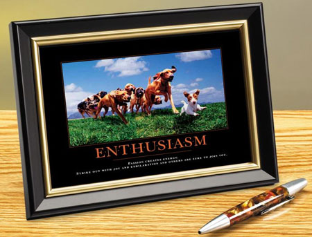 Enthusiasm Dogs Framed Desktop Print