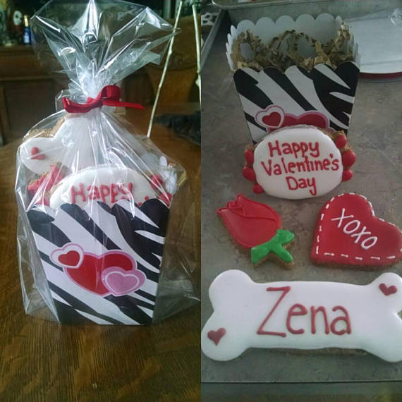 Personalized Valentine’s Day Dog Treat Gift Set Pampered