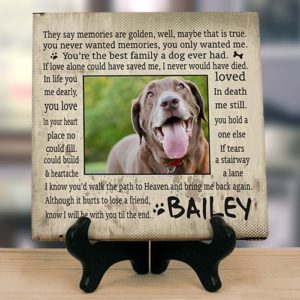 Til' the End Dog Memorial Wall Canvas