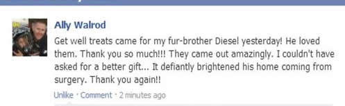 happy pampered paw gifts customer review on facebook