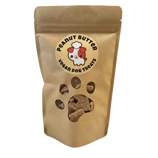 Homemade Vegan Peanut Butter Dog Treats - Hand Cut