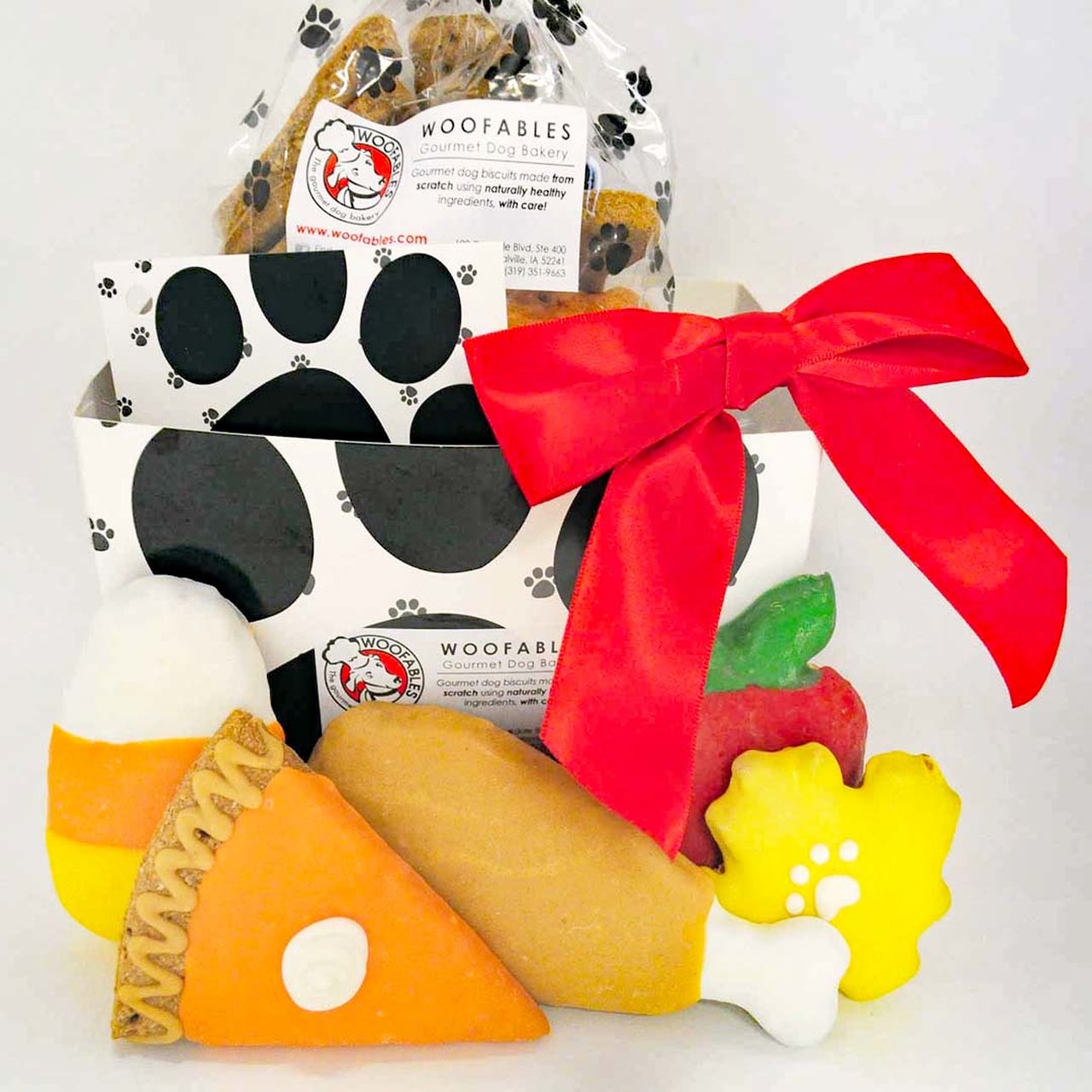 Gourmet dog shop treats gift basket