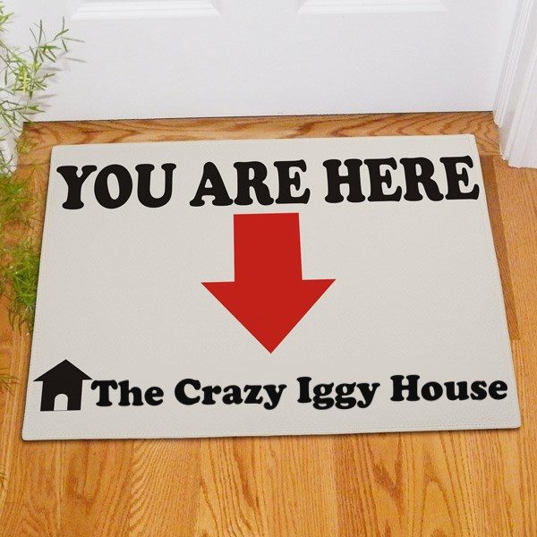 Personalized You Are Here Doormat Can List Any Dog Breed