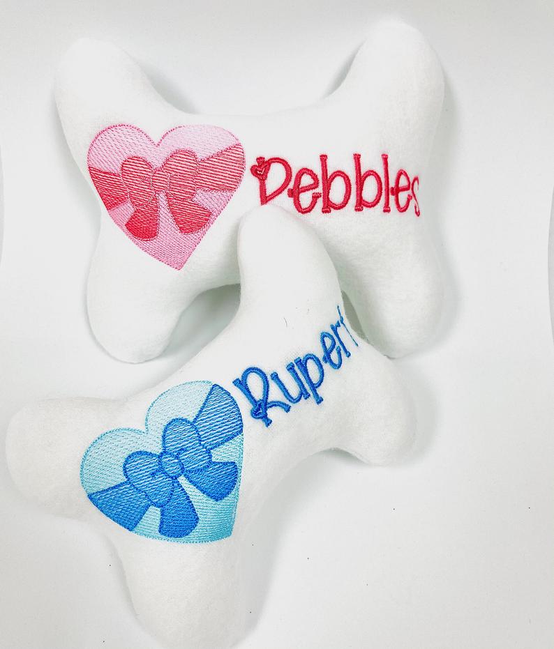 New Puppy Valentines Personalized Bone Dog Toy » Pampered