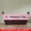 Personalized Liner and Cat Toy Bin Storage Basket - Image 3
