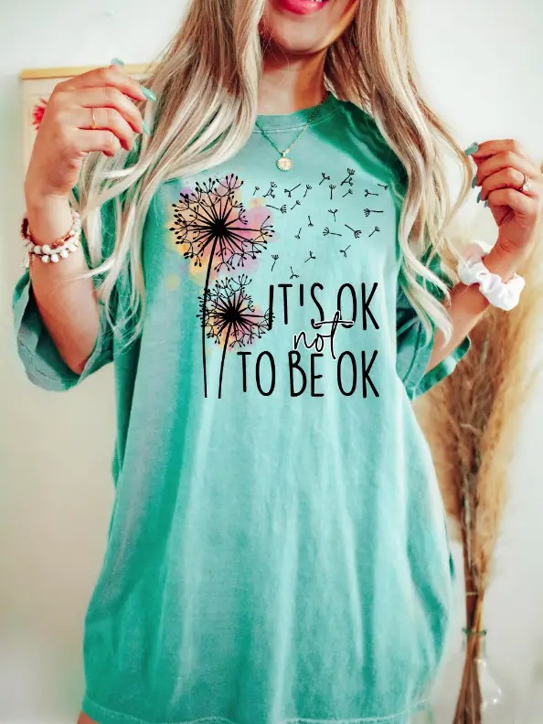 It s Ok Not To Be Ok Tee 10 Percent Donated For Cushing s Addison s 