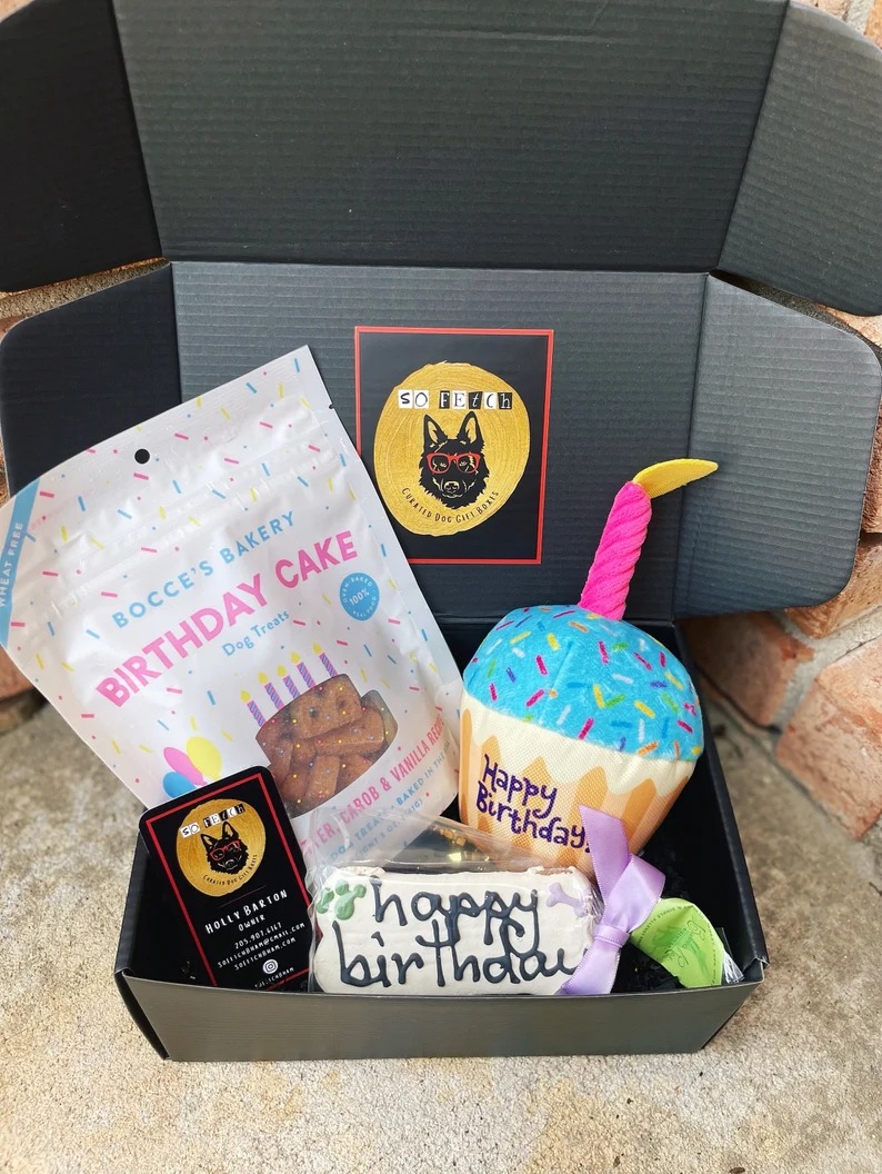 Dog birthday gift box hotsell