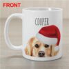 Personalized Watercolor Dog with Santa Hat Coffee Mug - Image 4