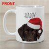 Personalized Watercolor Dog with Santa Hat Coffee Mug - Image 3