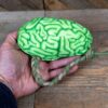 Zombie Catnip Brain - Green Brain Shaped Catnip Cat Toy | Stuffed with Super Potent Catnip | Jute Spinal Cord | Meowy Janes - Image 2