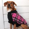 Highline Fleece Dog Coat - Pink and Black Plaid - Image 3