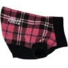 Highline Fleece Dog Coat - Pink and Black Plaid - Image 2