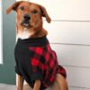 Highline Fleece Dog Coat - Red and Black Plaid - Image 4