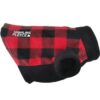 Highline Fleece Dog Coat - Red and Black Plaid - Image 2