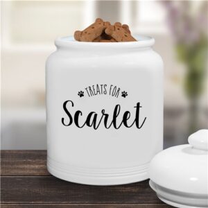 Personalized Dog Treats with Paw Print Treat Jar