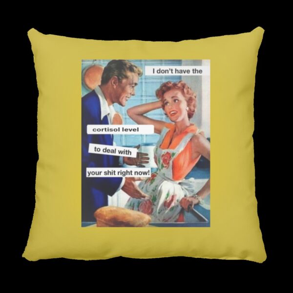 I don't have the Cortisol Square Pillow Green
