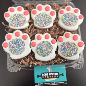 Peanut butter Apple Bunny Paws Easter Dog Treat Box