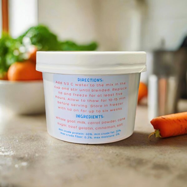 Carrot Cake Dog Ice Cream Mix – Summer Dog Treat - Image 2