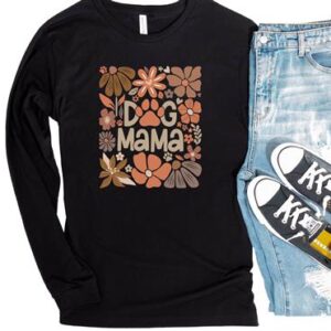 Fall Floral Dog Mom T-Shirt