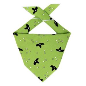 Halloween Dog Bandana | Green with Bats