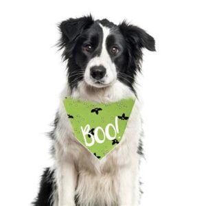 Halloween Dog Bats | Green Bandana | BOO
