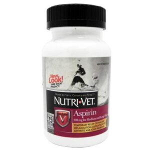 Nutri-Vet Aspirin Chewables for Large Dogs 300mg (75Count)
