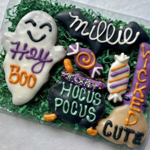 Hey BOO Howloween Personalized Dog Treat Gift Box