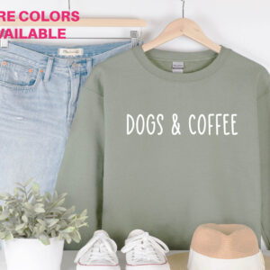 DOGS AND COFFEE Crewneck Sweatshirt   (Sage)
