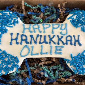 Jumbo Large Personalized Dog Happy Hanukkah Custom Treat