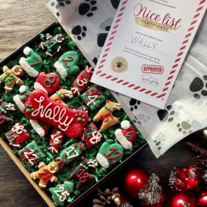 Santa Paws 25 Days of Woofmas Countdown Calendar Personalized Dog Treat Gift