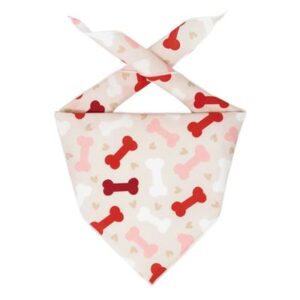 Valentine Bandana | Valentines Day Bandana | Dog Bones | Dog Bandana