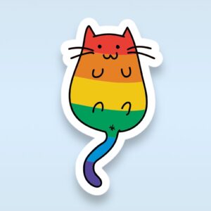 Pride Rainbow Cat Sticker