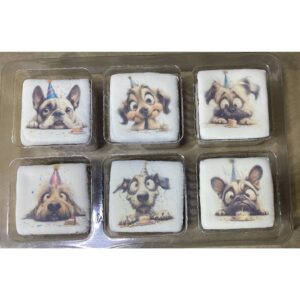 Birthday Dog Treat Gift Box | Printed Frosted Cookies 6-Pack