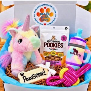 Magical Unicorn Wishes Dog Gift Box (SnugArooz Pupley Tumbler Plush Toy)