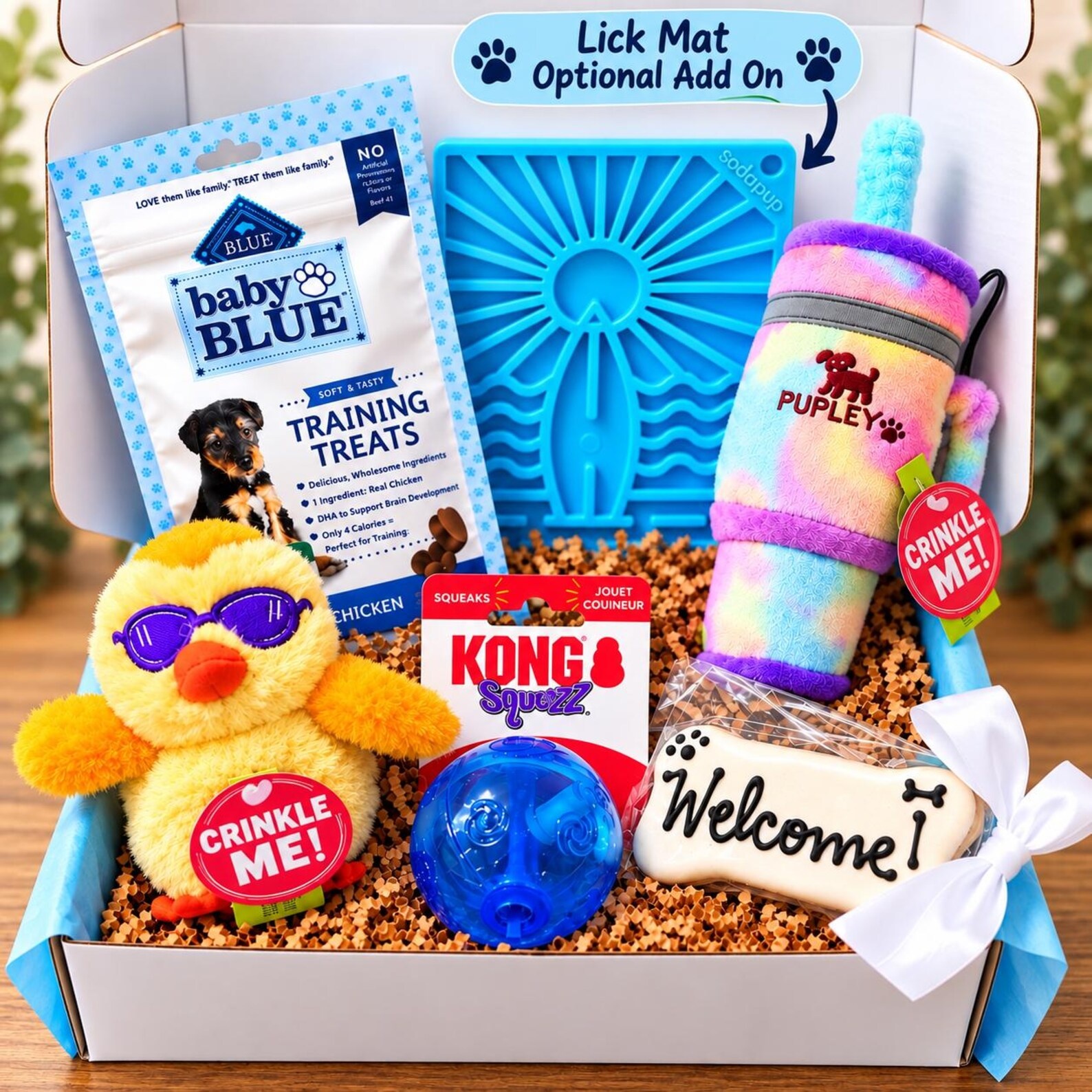 Surf’s Up Cool Chick Dog Adoption Gift Basket